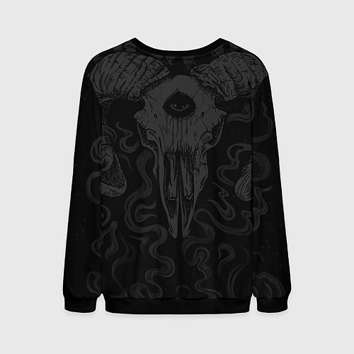 Мужской свитшот Slipknot - goat skull / 3D-Черный – фото 2