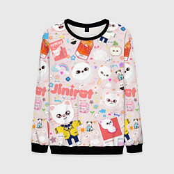 Свитшот мужской Skzoo Jinniret pattern cartoon avatar, цвет: 3D-черный