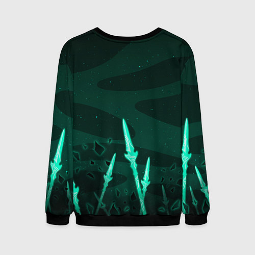 Мужской свитшот Истребление всего зла - Сяо - Геншин / 3D-Черный – фото 2