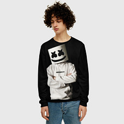Свитшот мужской Marshmello на чёрном фоне, цвет: 3D-черный — фото 2