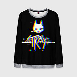 Мужской свитшот Stray glitch logo