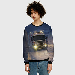 Свитшот мужской Для фуры Scania нет преград, цвет: 3D-черный — фото 2