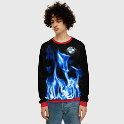 Свитшот мужской BMW fire, цвет: 3D-красный — фото 2