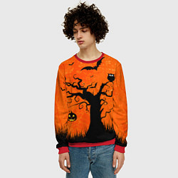Свитшот мужской Мрачное дерево, цвет: 3D-красный — фото 2