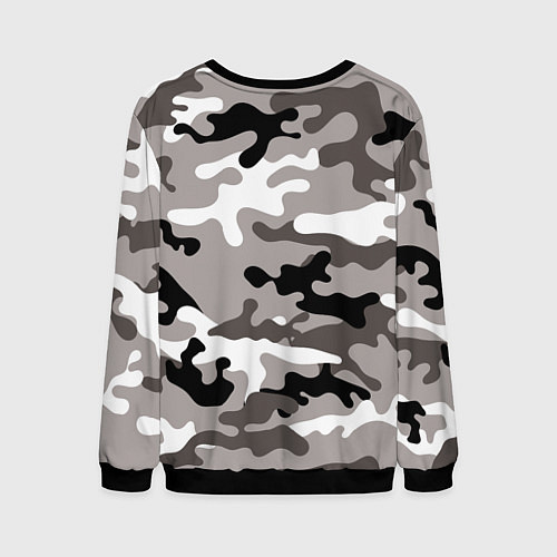 Мужской свитшот Камуфляж Urban крупный / 3D-Черный – фото 2