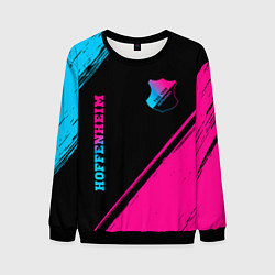 Свитшот мужской Hoffenheim - neon gradient: надпись, символ, цвет: 3D-черный