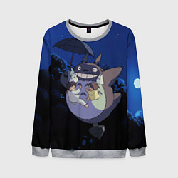 Свитшот мужской Night flight Totoro, цвет: 3D-меланж