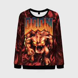 Свитшот мужской DOS DOOM - Bull demon, цвет: 3D-черный