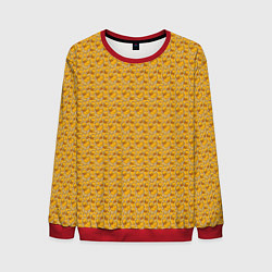 Свитшот мужской Паттерн с утятами, цвет: 3D-красный