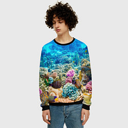Свитшот мужской Дно морское, цвет: 3D-черный — фото 2