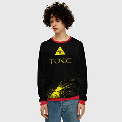 Свитшот мужской TOXIC - Биологическая опасность, цвет: 3D-красный — фото 2