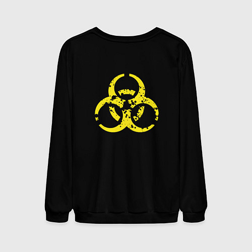 Мужской свитшот TOXIC - Биологическая опасность / 3D-Черный – фото 2