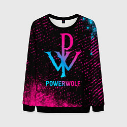 Свитшот мужской Powerwolf - neon gradient, цвет: 3D-черный