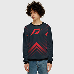 Свитшот мужской Красный символ Need for Speed на темном фоне со ст, цвет: 3D-черный — фото 2