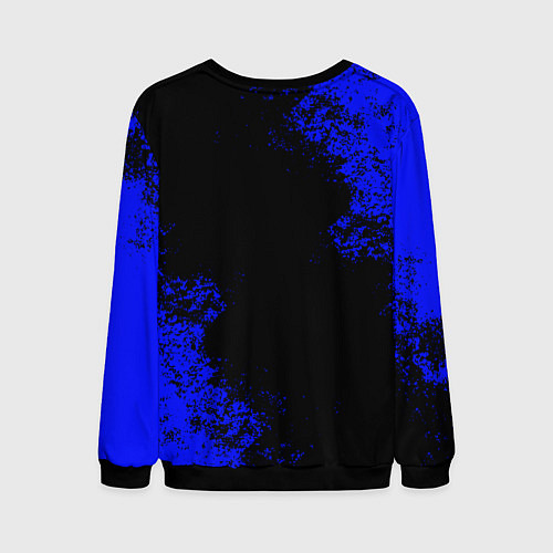 Мужской свитшот Радужные друзья: улыбчивый Синий / 3D-Черный – фото 2