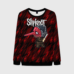 Свитшот мужской Slipknot красные молнии, цвет: 3D-черный