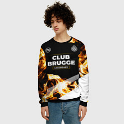 Свитшот мужской Club Brugge legendary sport fire, цвет: 3D-черный — фото 2