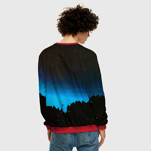 Мужской свитшот Чудеса - Агата Кристи / 3D-Красный – фото 4