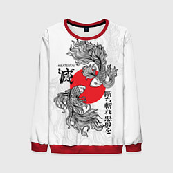 Свитшот мужской Истребители демонов - бойцовые петушки, цвет: 3D-красный