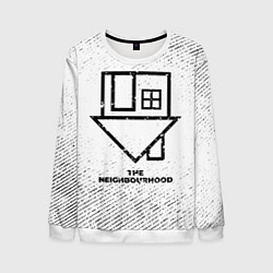 Свитшот мужской The Neighbourhood с потертостями на светлом фоне, цвет: 3D-белый