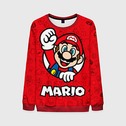 Свитшот мужской Луиджи и Марио, цвет: 3D-красный