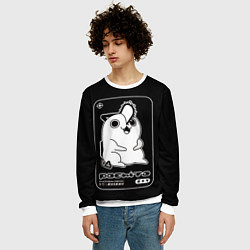 Свитшот мужской Милый Почита - человек бензопила, цвет: 3D-белый — фото 2