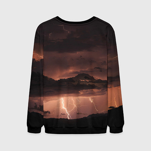 Мужской свитшот Yggdrasil white rune / 3D-Черный – фото 2