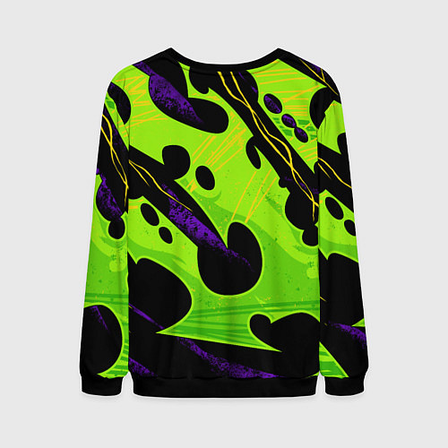 Мужской свитшот Ребекка - органический зеленый / 3D-Черный – фото 2