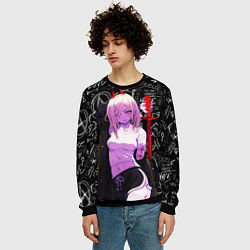 Свитшот мужской Да это же Пауэр - Человек бензопила, цвет: 3D-черный — фото 2