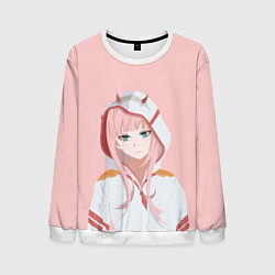 Свитшот мужской Zero Two 002, цвет: 3D-белый