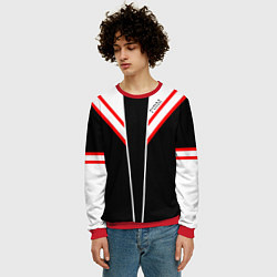 Свитшот мужской FIRM черная с белым углом, цвет: 3D-красный — фото 2