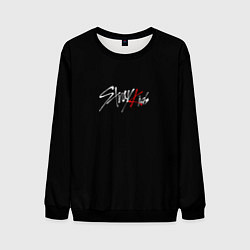 Свитшот мужской Stray Kids white logo, цвет: 3D-черный