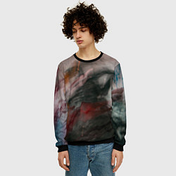 Свитшот мужской Темнота, тени и краски, цвет: 3D-черный — фото 2