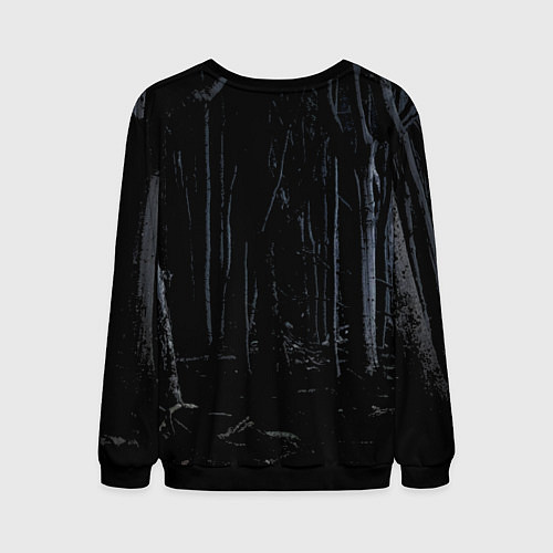 Мужской свитшот Сова в лесу / 3D-Черный – фото 2