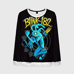Свитшот мужской Blink 182 rabbit, цвет: 3D-белый