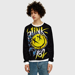 Свитшот мужской Блинк смайл, цвет: 3D-белый — фото 2