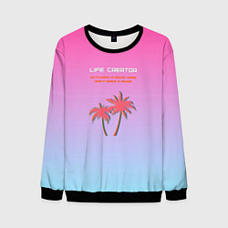 Свитшот мужской Творец своей жизни, цвет: 3D-черный