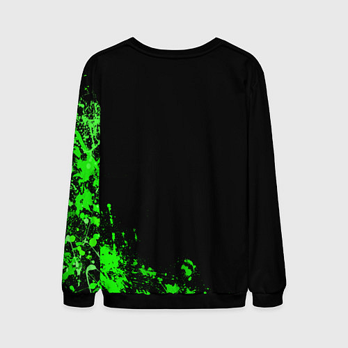Мужской свитшот Razer брызги / 3D-Черный – фото 2