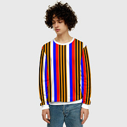 Свитшот мужской Полосы триколор георгиевская лента, цвет: 3D-белый — фото 2