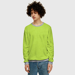 Свитшот мужской Текстурированный ярко зеленый салатовый, цвет: 3D-меланж — фото 2