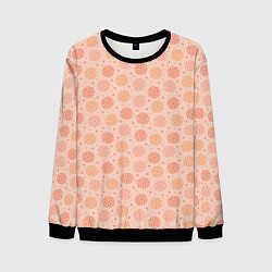 Мужской свитшот Узор из снежинок в розовых оттенках