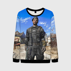 Свитшот мужской Field scribe commando - Fallout 4, цвет: 3D-черный