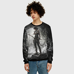 Свитшот мужской Лара Крофт, цвет: 3D-черный — фото 2