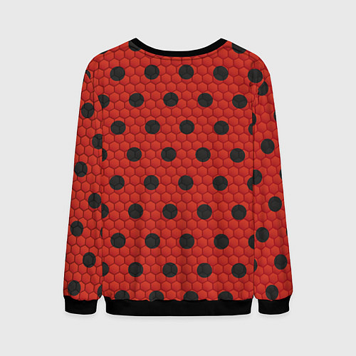 Мужской свитшот Камуфляж божья коровка / 3D-Черный – фото 2