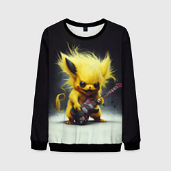 Свитшот мужской Rocker Pikachu, цвет: 3D-черный