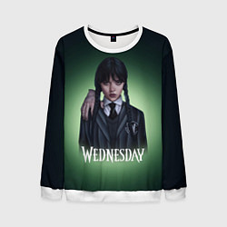 Свитшот мужской Wednesday green, цвет: 3D-белый