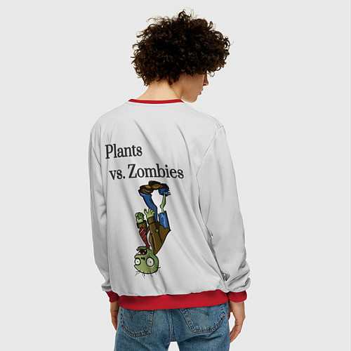 Мужской свитшот Коллаж персонажей / 3D-Красный – фото 4