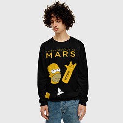 Свитшот мужской 30 Seconds to Mars Гомер Симпсон рокер, цвет: 3D-черный — фото 2