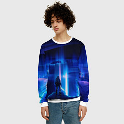Свитшот мужской Покоритель космоса, цвет: 3D-белый — фото 2