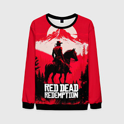 Свитшот мужской Red Dead Redemption, mountain, цвет: 3D-черный